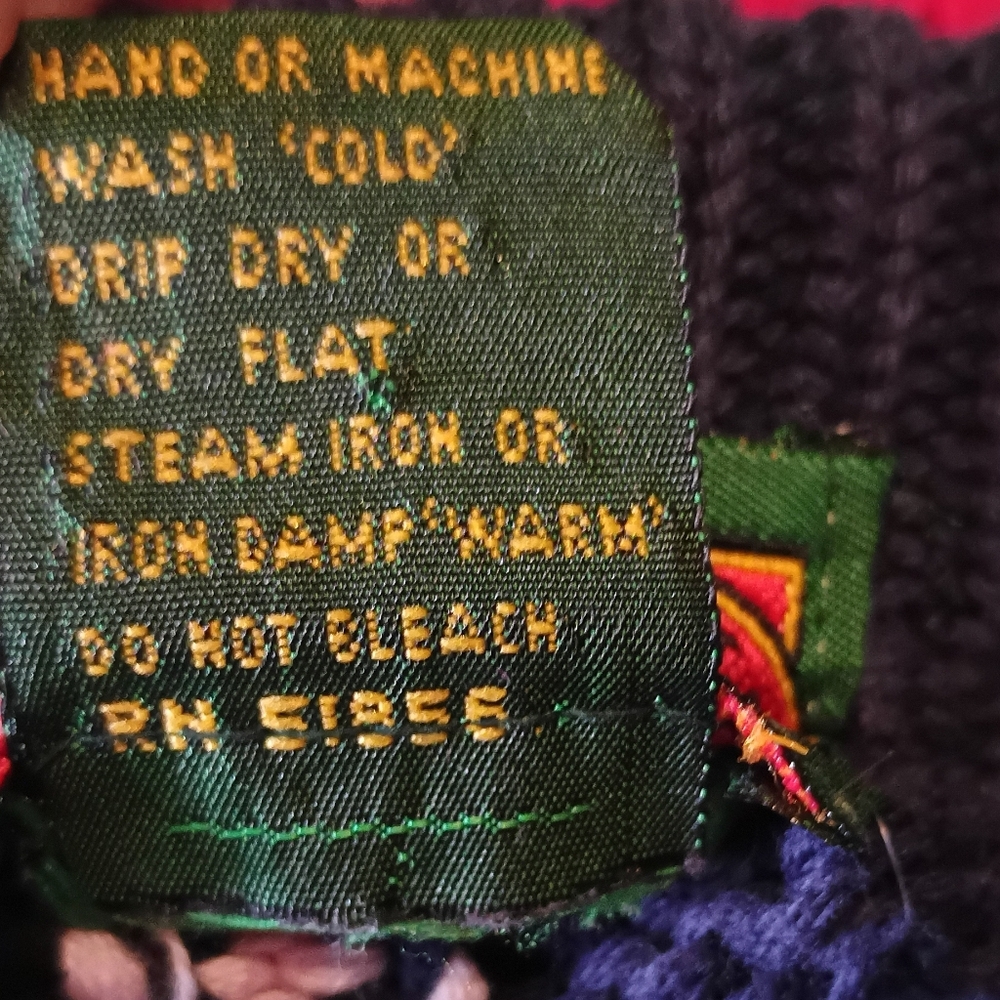 VTG Boston Traders 100% Cotton Knit Sweater large Made in India W/ Flaws. This - Picture 11 of 15